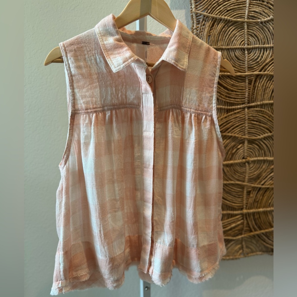 FREE PEOPLE Hey There Sunrise Button Down